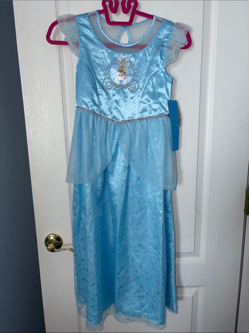 Disney Light Blue Cinderella Nightgown with Glitter Tulle